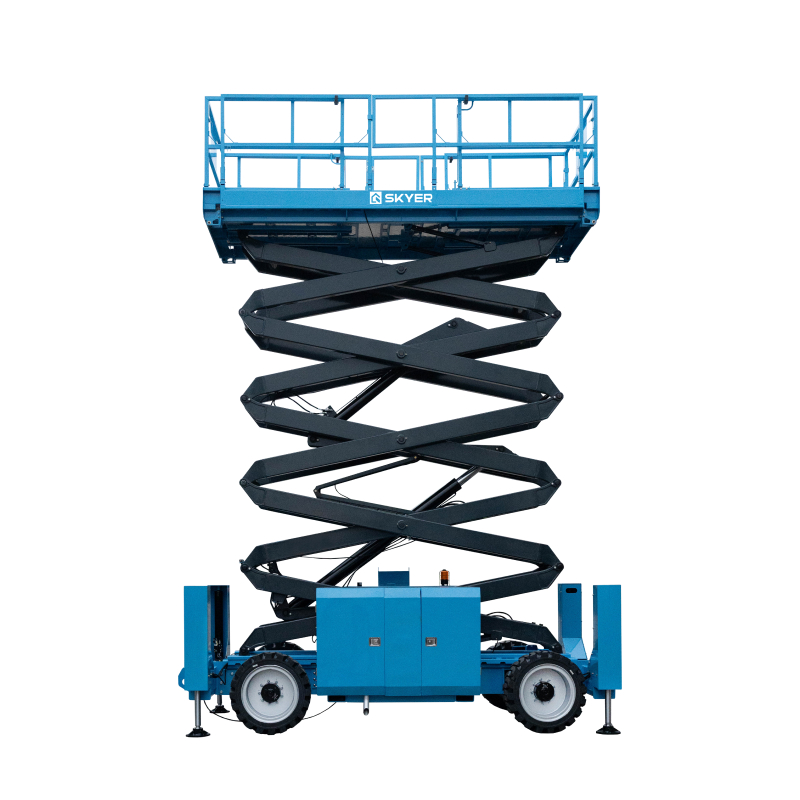 Самоходный ножничный дизельный подъемник SKYER DPL1568